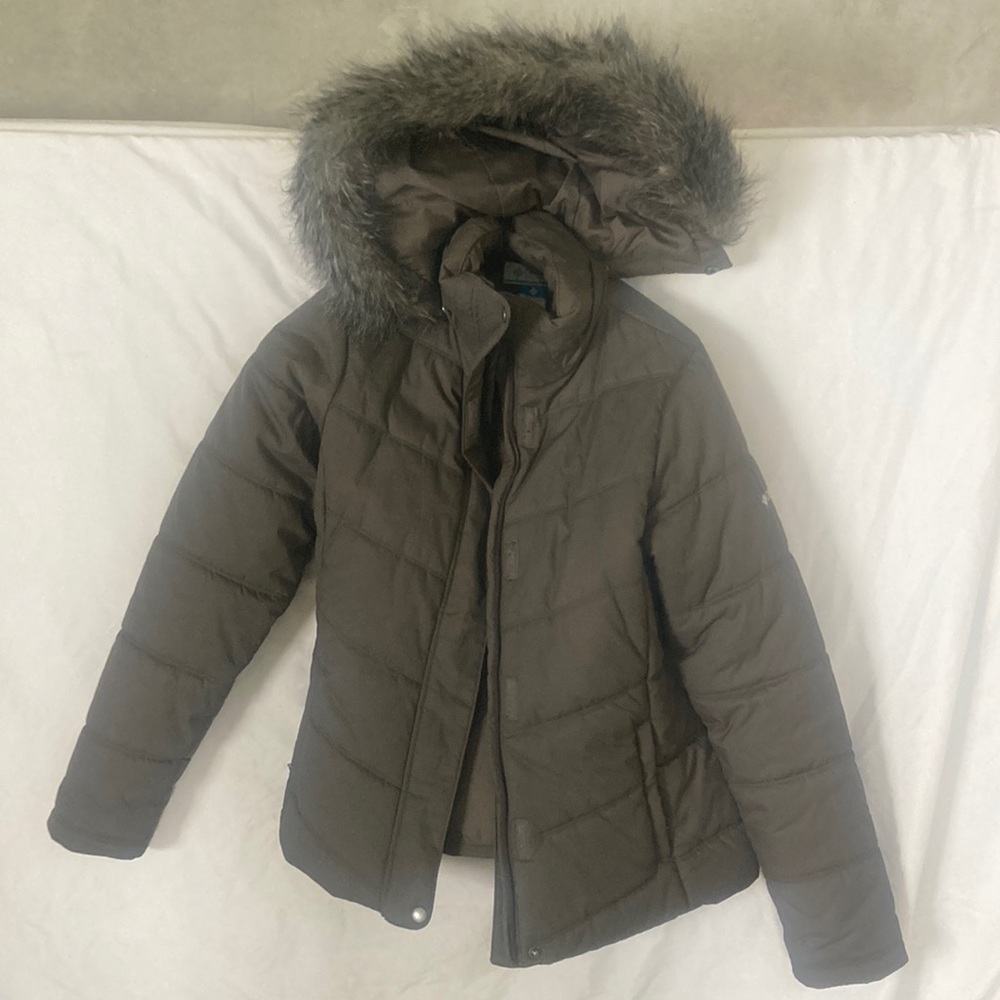 Columbia Winter Coat with Faux Fur Hood